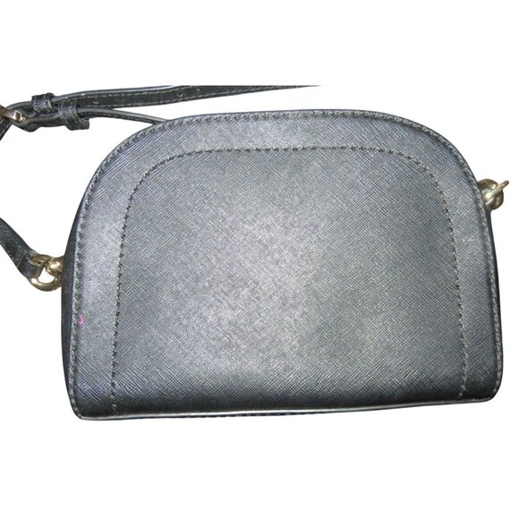 Marc Jacobs Black Playback Italian Saffiano Leather Crossbody Dome Saddle Bag - Picture 3 of 15